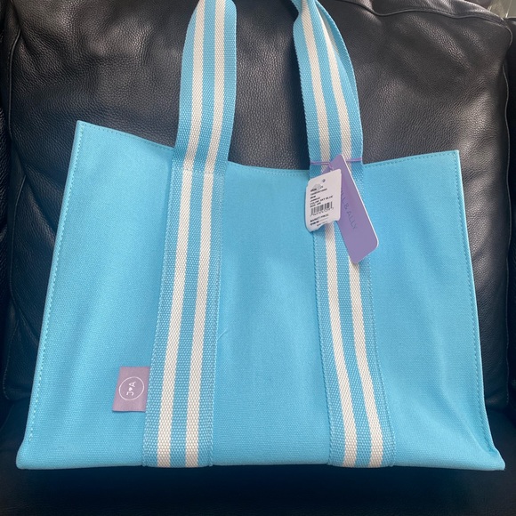 NWT Jill & Ally gorgeous canvas tote. Beautiful shade of light blue - Picture 2 of 12